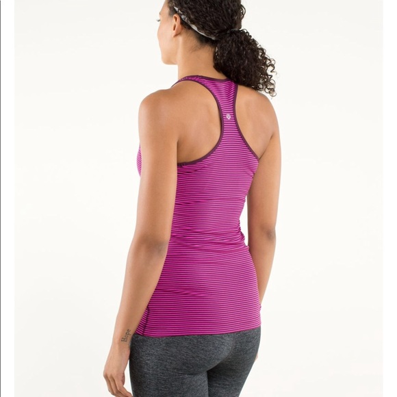 Lululemon hyperstripe Rasberry Glo Racerback tank - Picture 3 of 5